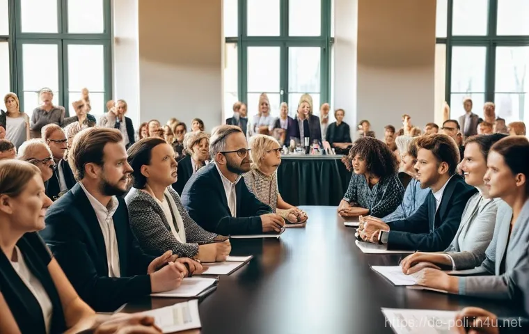 정체성과 정치 - **Prompt:** A dynamic and engaging scene featuring a group of diverse German Gen Z teenagers and you... 정체성과 정치 - **Prompt:** A dynamic and engaging scene featuring a group of diverse German Gen Z teenagers and you...